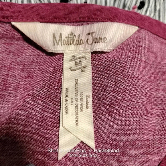 Matilda Jane ART CLASS Dress Women's MEDIUM Rayon Floral Make Believe - Picture 5 of 6